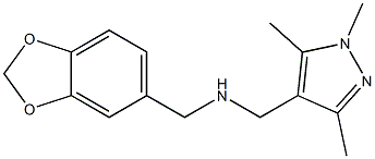 (2H-1,3-benzodioxol-5-ylmethyl)[(1,3,5-trimethyl-1H-pyrazol-4-yl)methyl]amine|