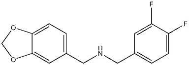 (2H-1,3-benzodioxol-5-ylmethyl)[(3,4-difluorophenyl)methyl]amine Structure