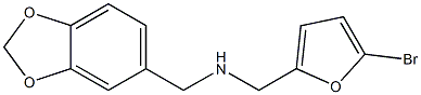 (2H-1,3-benzodioxol-5-ylmethyl)[(5-bromofuran-2-yl)methyl]amine Struktur