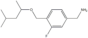 (3-fluoro-4-{[(4-methylpentan-2-yl)oxy]methyl}phenyl)methanamine Struktur