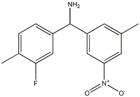 (3-fluoro-4-methylphenyl)(3-methyl-5-nitrophenyl)methanamine Struktur