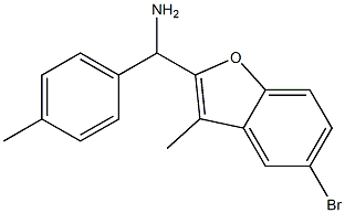 (5-bromo-3-methyl-1-benzofuran-2-yl)(4-methylphenyl)methanamine Struktur