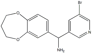 (5-bromopyridin-3-yl)(3,4-dihydro-2H-1,5-benzodioxepin-7-yl)methanamine Structure