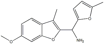(6-methoxy-3-methyl-1-benzofuran-2-yl)(5-methylfuran-2-yl)methanamine