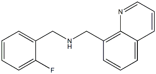[(2-fluorophenyl)methyl](quinolin-8-ylmethyl)amine Struktur