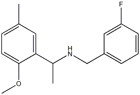 [(3-fluorophenyl)methyl][1-(2-methoxy-5-methylphenyl)ethyl]amine Struktur