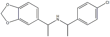 [1-(2H-1,3-benzodioxol-5-yl)ethyl][1-(4-chlorophenyl)ethyl]amine Structure