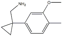 [1-(3-methoxy-4-methylphenyl)cyclopropyl]methanamine Struktur