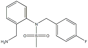 [2-(aminomethyl)phenyl]-N-[(4-fluorophenyl)methyl]methanesulfonamide Structure