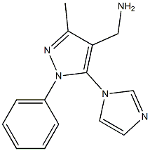 [5-(1H-imidazol-1-yl)-3-methyl-1-phenyl-1H-pyrazol-4-yl]methanamine|