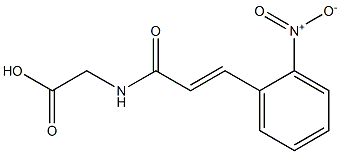 {[(2E)-3-(2-nitrophenyl)prop-2-enoyl]amino}acetic acid Struktur