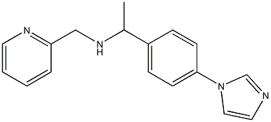 {1-[4-(1H-imidazol-1-yl)phenyl]ethyl}(pyridin-2-ylmethyl)amine Structure