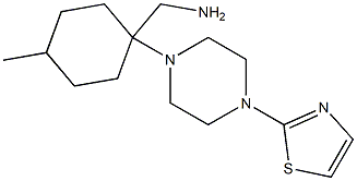 {4-methyl-1-[4-(1,3-thiazol-2-yl)piperazin-1-yl]cyclohexyl}methylamine 结构式