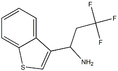 1-(1-benzothiophen-3-yl)-3,3,3-trifluoropropan-1-amine 化学構造式