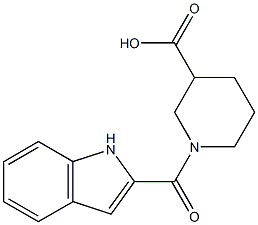 1-(1H-indol-2-ylcarbonyl)piperidine-3-carboxylic acid Structure