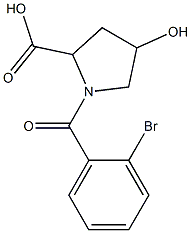 1-(2-bromobenzoyl)-4-hydroxypyrrolidine-2-carboxylic acid Structure