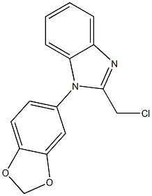 1-(2H-1,3-benzodioxol-5-yl)-2-(chloromethyl)-1H-1,3-benzodiazole Struktur