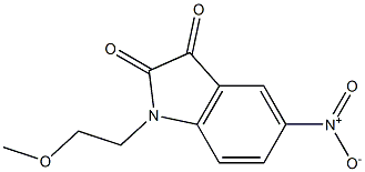 1-(2-methoxyethyl)-5-nitro-2,3-dihydro-1H-indole-2,3-dione Struktur