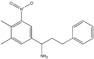 1-(3,4-dimethyl-5-nitrophenyl)-3-phenylpropan-1-amine Structure