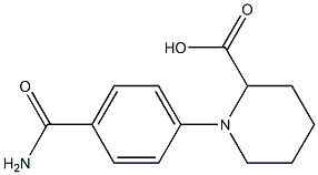 1-(4-carbamoylphenyl)piperidine-2-carboxylic acid Structure
