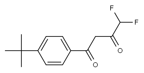 1-(4-tert-butylphenyl)-4,4-difluorobutane-1,3-dione Struktur