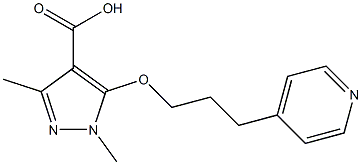 1,3-dimethyl-5-[3-(pyridin-4-yl)propoxy]-1H-pyrazole-4-carboxylic acid Structure