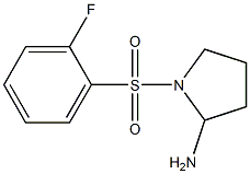1-[(2-fluorobenzene)sulfonyl]pyrrolidin-2-amine Structure