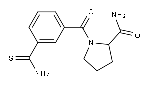 1-[(3-carbamothioylphenyl)carbonyl]pyrrolidine-2-carboxamide