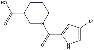 1-[(4-bromo-1H-pyrrol-2-yl)carbonyl]piperidine-3-carboxylic acid Structure