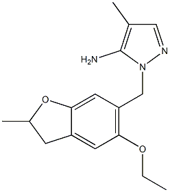 1-[(5-ethoxy-2-methyl-2,3-dihydro-1-benzofuran-6-yl)methyl]-4-methyl-1H-pyrazol-5-amine Structure