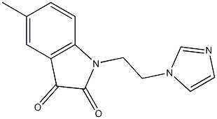 1-[2-(1H-imidazol-1-yl)ethyl]-5-methyl-2,3-dihydro-1H-indole-2,3-dione Structure