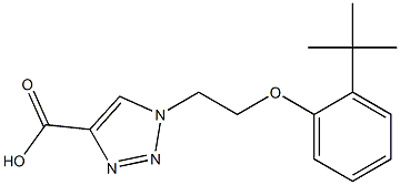 1-[2-(2-tert-butylphenoxy)ethyl]-1H-1,2,3-triazole-4-carboxylic acid Struktur