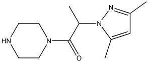 1-[2-(3,5-dimethyl-1H-pyrazol-1-yl)propanoyl]piperazine Structure