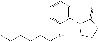 1-[2-(hexylamino)phenyl]pyrrolidin-2-one,,结构式