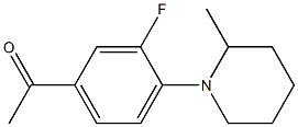 1-[3-fluoro-4-(2-methylpiperidin-1-yl)phenyl]ethan-1-one Structure