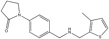 1-[4-({[(3-methylthiophen-2-yl)methyl]amino}methyl)phenyl]pyrrolidin-2-one Struktur