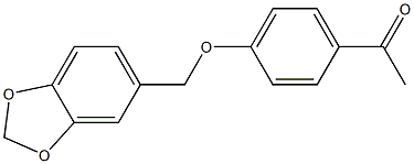 1-[4-(2H-1,3-benzodioxol-5-ylmethoxy)phenyl]ethan-1-one Struktur