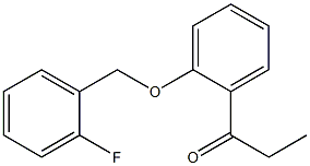 1-{2-[(2-fluorophenyl)methoxy]phenyl}propan-1-one,,结构式