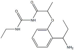 1-{2-[2-(1-aminopropyl)phenoxy]propanoyl}-3-ethylurea Structure