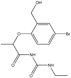 1-{2-[4-bromo-2-(hydroxymethyl)phenoxy]propanoyl}-3-ethylurea Structure