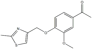 1-{3-methoxy-4-[(2-methyl-1,3-thiazol-4-yl)methoxy]phenyl}ethan-1-one Structure