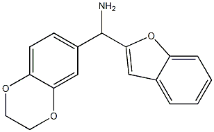 1-benzofuran-2-yl(2,3-dihydro-1,4-benzodioxin-6-yl)methanamine Structure