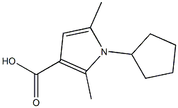 1-cyclopentyl-2,5-dimethyl-1H-pyrrole-3-carboxylic acid Structure