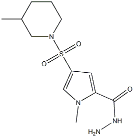 1-methyl-4-[(3-methylpiperidin-1-yl)sulfonyl]-1H-pyrrole-2-carbohydrazide|
