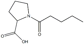 1-pentanoylpyrrolidine-2-carboxylic acid Structure