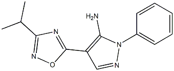1-phenyl-4-[3-(propan-2-yl)-1,2,4-oxadiazol-5-yl]-1H-pyrazol-5-amine