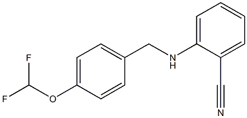 2-({[4-(difluoromethoxy)phenyl]methyl}amino)benzonitrile Struktur