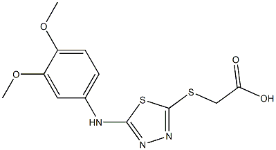 2-({5-[(3,4-dimethoxyphenyl)amino]-1,3,4-thiadiazol-2-yl}sulfanyl)acetic acid