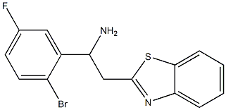 2-(1,3-benzothiazol-2-yl)-1-(2-bromo-5-fluorophenyl)ethan-1-amine Structure