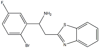 2-(1,3-benzothiazol-2-yl)-1-(2-bromo-5-fluorophenyl)ethan-1-amine 化学構造式